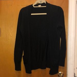 J. Crew grandpa cardigan, black, medium